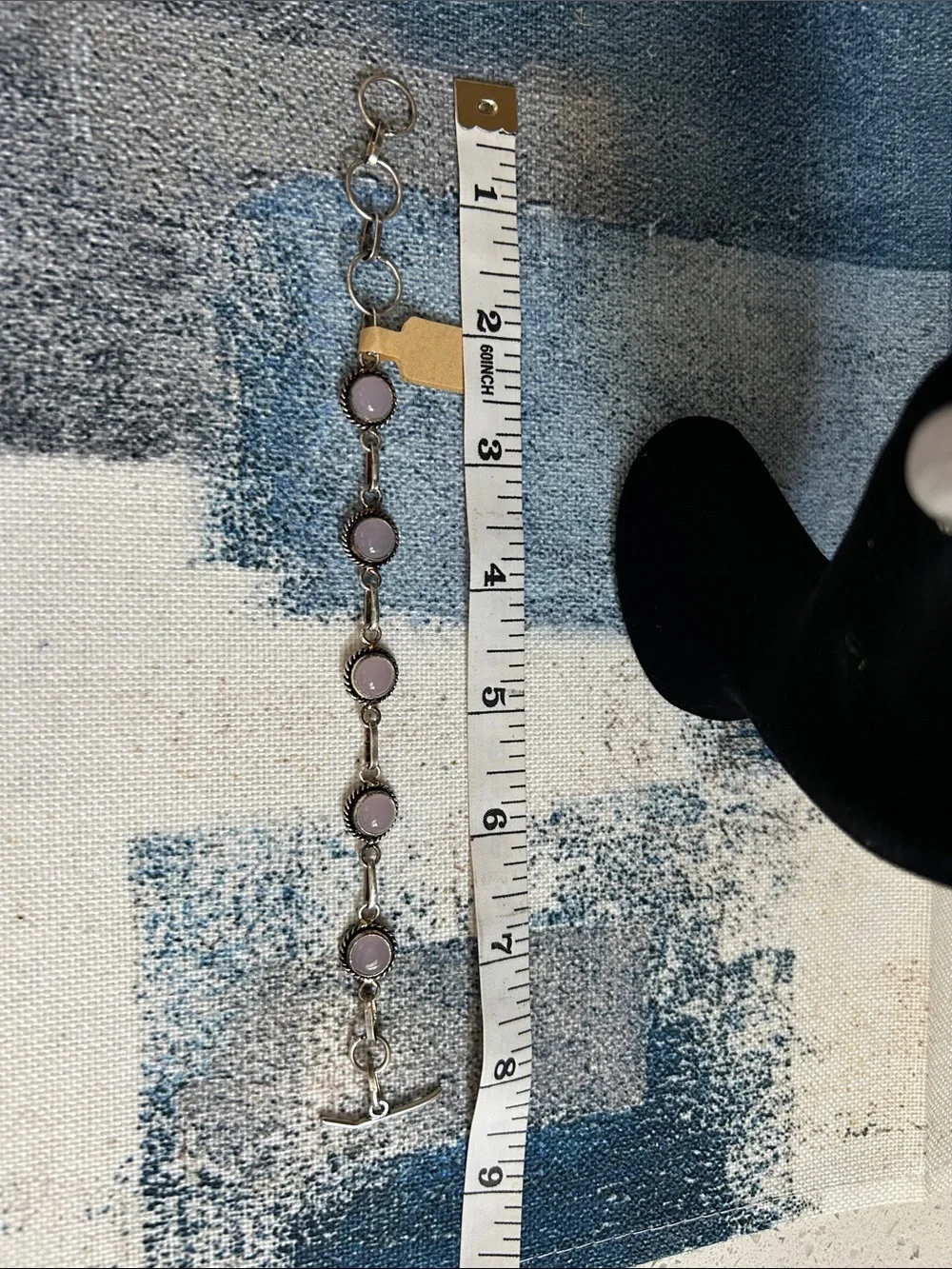Sterling Silver Rose Quartz Gemstone Ring Size 7 & Bracelet Set